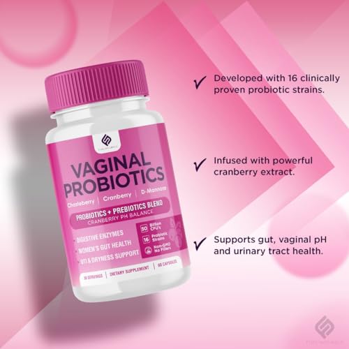 Vaginal Probiotics for Women Digestive Enzymes Gut Health PH Balance Pills, Women's Fuze Naturals
