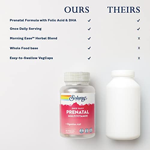 Solaray Once Daily Prenatal Multivitamin with Iron & DHA, Prenatal Vitamins and Minerals SOLARAY
