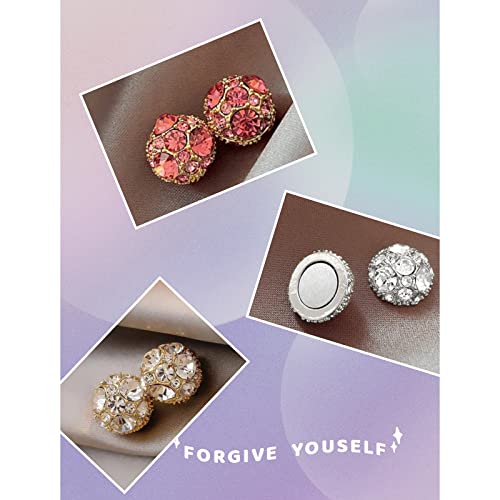 Dorina Ear Acupressure Magnetherapy Detoxi Earrings Set,Magnetic Lymphatic Cubic Zirconia