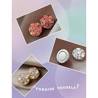 Dorina Ear Acupressure Magnetherapy Detoxi Earrings Set,Magnetic Lymphatic Cubic Zirconia