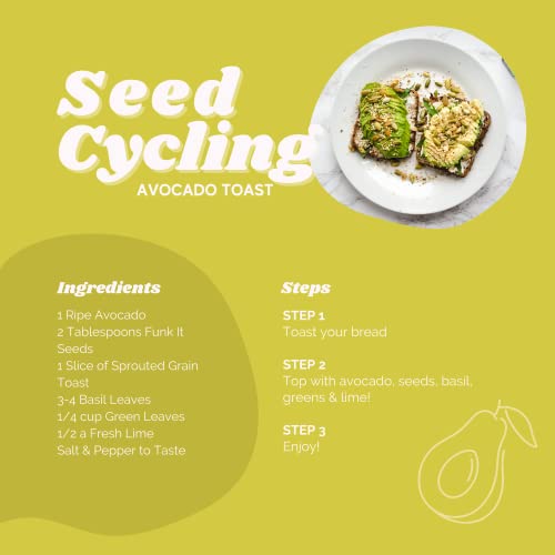 Funk It Wellness Seed Cycling Kit | Organic PMS Relief | Monthly Supply | Soothe Cramps, Hormonal Acne Funk It Wellness