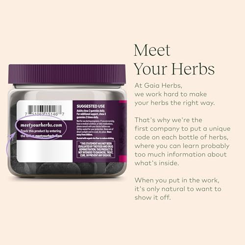 Gaia Herbs Black Elderberry (Sambucus Nigra) Extra Strength Gummies
