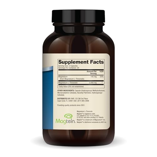 Dr. Mercola Magnesium L-Threonate, 30 Servings (90 Capsules), Dietary Supplement