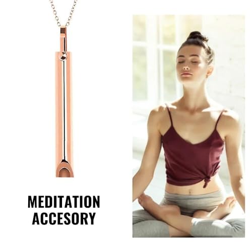 Mariscal Anxiety Breathing Necklace - Rose Gold Anti Anxiety Necklace Breathing for Women and Men