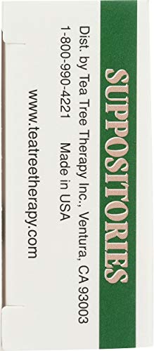 Tea Tree Therapy Vaginal Suppositories with Oil, 6 Count, White