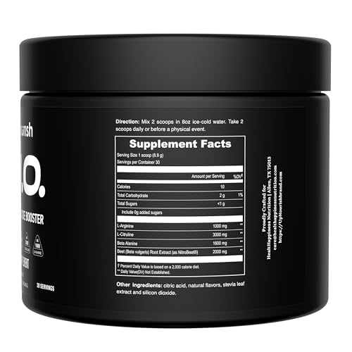 UpNourish Beet Root Powder Nitric Oxide Booster - L arginine L Citrulline Supplements