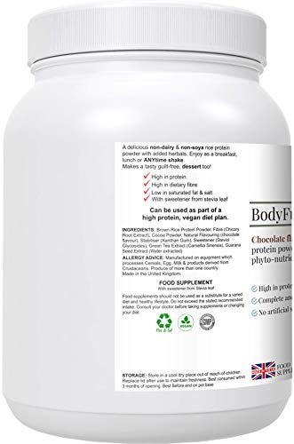 Complementary Supplements | BodyFuel Brown Rice Protein Powder Plus Chicory, Green Tea Complementary Supplements