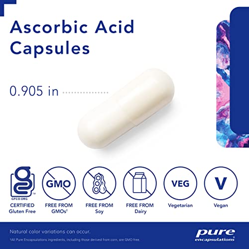 Pure Encapsulations Ascorbic Acid Capsules, 90 Capsules