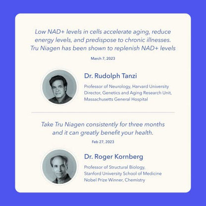 TRU NIAGEN - Patented Nicotinamide Riboside NAD+ Supplement. NR Supports Cellular