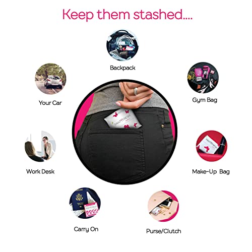 to-Go Panty Kit Includes 4 Items Seamless Thong Underwear Fresh Wipe Pantyliner & Washbag Travel Panty Fresh