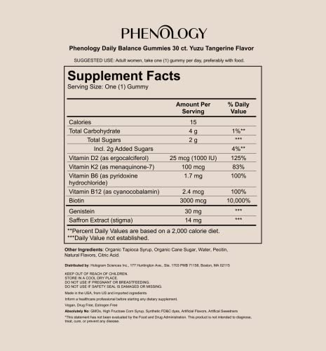 Phenology Daily Balance – Menopause Supplement for Women – Helps Minimize Hot Flashes Phenology