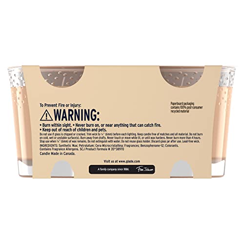 Glade Candle Jar, Air Freshener, Vanilla Caramel Twist, 3.4 oz, 2 Count Glade