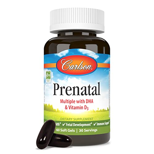 Carlson - Prenatal, Multiple with DHA & Vitamin D3, Pregnancy Health, Fetal Development & Immune