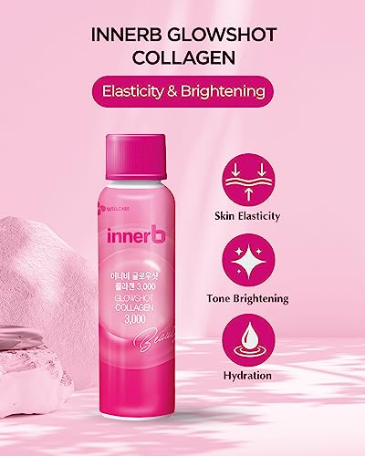 CJwellcare Innerb Glowshot Collagen (10.1fl oz, 6 Servings) - Low-Molecular-Weight Fish
