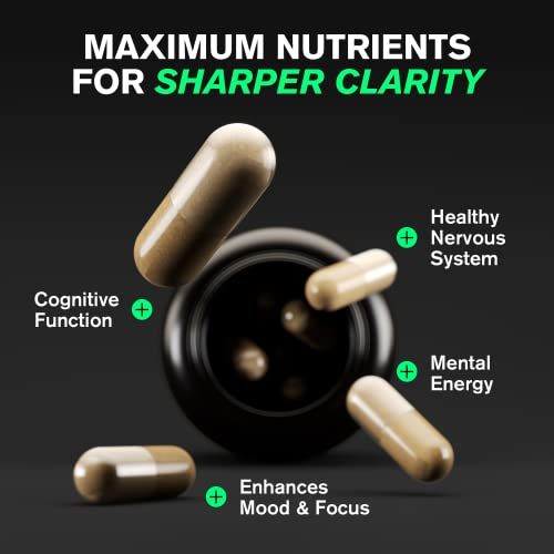 Organic Lions Mane Supplement Capsules 2400 mg - Powerful Nootropic - Helps Maintain VitaRaw