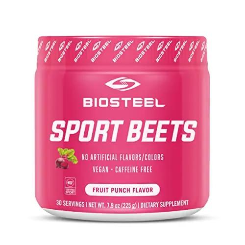 BioSteel Sports Beets Pre-Workout Powder, Non-GMO Formula, Fruit Punch, 30 Servings