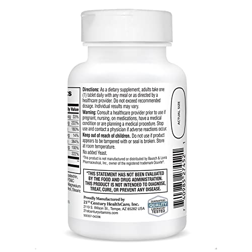 21st Century Healthy Eyes with Lutein Tablets, 60 Count, White (27452) 21st Century