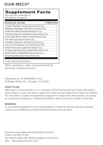 Gianluca Mech - Keto Compliant Diuretic Tonic with Drainage Function of Body Liquids