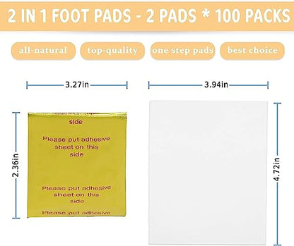 Foot Pads maguja 100Pcs Deep Cleansing Foot Pads for Stress Relief | Better Sleep | Foot Care