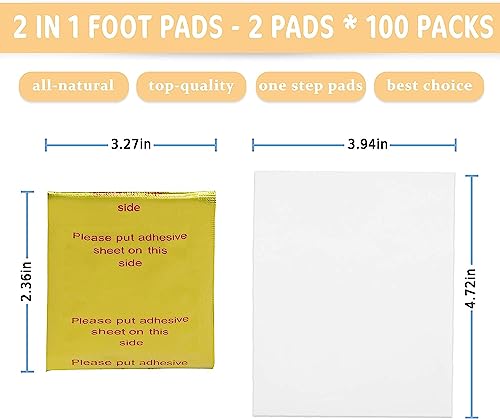 Foot Pads maguja 100Pcs Deep Cleansing Foot Pads for Stress Relief | Better Sleep | Foot Care
