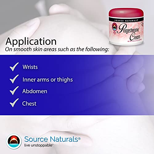 Source Naturals Progesterone Cream - Women's Health Support - High Purity, Paraben Free - 4 Ounce Jar Source Naturals