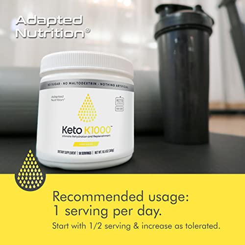 Hi-Lyte Keto K1000 Electrolyte Powder | Lemonade | Hydration Supplement Drink Mix