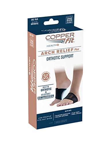 Copper Fit CFACBP Health Unisex Arch Relief Plus with Built-In Orthotic Copper Fit