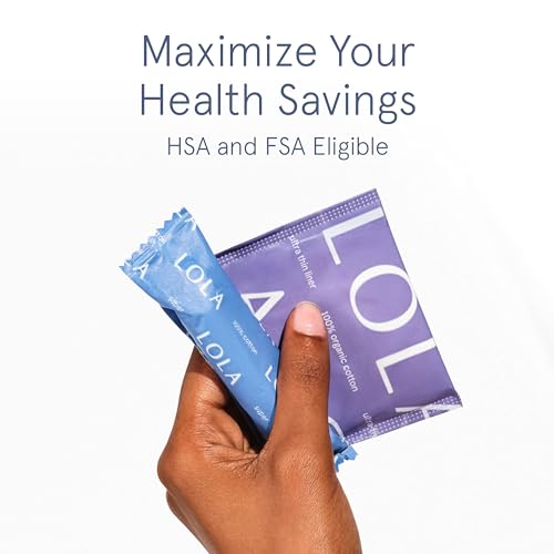 LOLA Organic Cotton Tampons, 8 Count - Tampons Regular, Period Feminine Hygiene Products