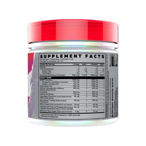 GHOST Burn Thermogenic Fat Burner Powder, Passionfruit - 40 Servings - Metabolism GHOST