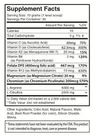 Neuropathy Relief™ - Circulatory Health Formula - Nitric Oxide Booster - Tropical Flavor (1 Jar), 30 Servings