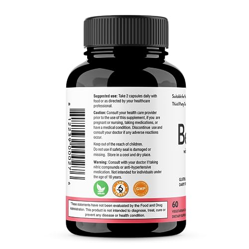 Sandhu's Beet Root Powder Capsules with Bioperine| 60 Capsules, 60 Days Supply Sandhu's