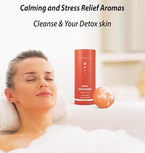Natural Detox Fizzing Bubble Bath Bombs Apple Cider Ginger & Lemon Essential Oils Cleanse New Miuz