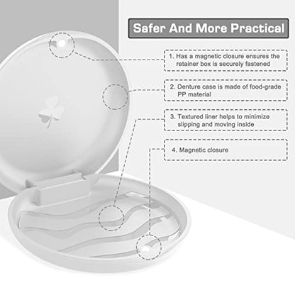 BVN 2 Pcs Retainer Case, Slim Braces Case, Denture Case, Mouth Guard Case, Teeth Aligner Case