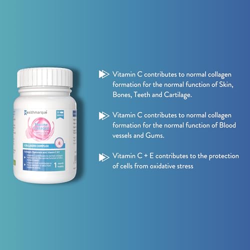 Collagen Complex | Collagen + Hyaluronic Acid + Vitamin C + Vitamin E | Tablets Healthmarque
