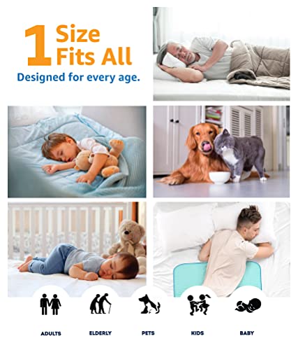 IMPROVIA® Washable Underpads, 34" x 36" (Pack of 6) - Heavy Absorben IMPROVIA