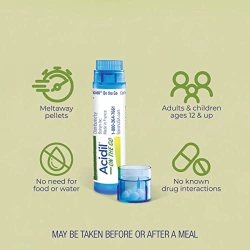Boiron Acidil On The Go for Relief of Acid Reflux, Heartburn, Indigestion, Bloating, and Upset Stomach Boiron