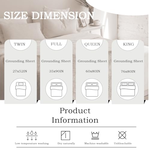 Grounding Sheet, Grounding Mat for Bed with Grounding Cord, Reduce Painful, Inflammation XINHUSU