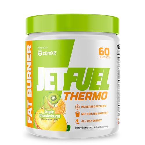GAT SPORT JetFuel Tropic Thunderburst Thermo Powder for Fat Burning, ZumXR Caffeine