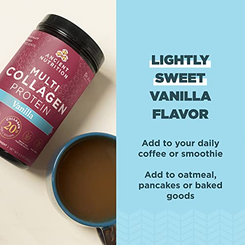 Collagen Powder Protein by Ancient Nutrition, Multi Collagen Vanilla Protein Powder Ancient Nutrition