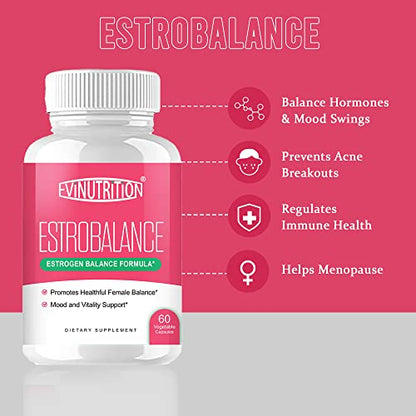Evinutrition Estrobalance Capsule for Women - Menopause Mood and Energy Support