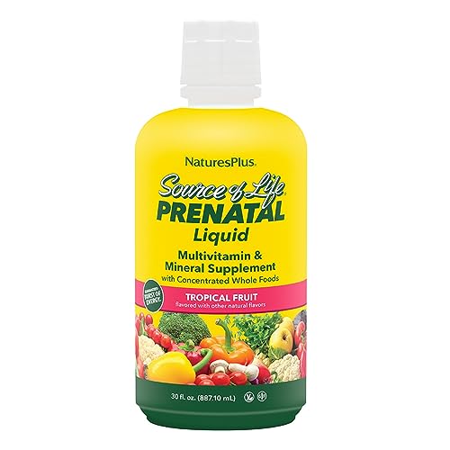 NaturesPlus Source of Life Prenatal Liquid, Tropical Fruit - 30 fl oz - Multivitamin