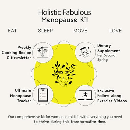 Fabulous Menopause Kit Supplements for Women. Black Cohosh, 60 Caps. Includes E-Book, Recipes