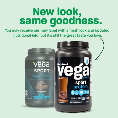 Vega Premium Sport Protein Mocha Protein Powder, Vegan, Non GMO, Gluten Free Plant Vega