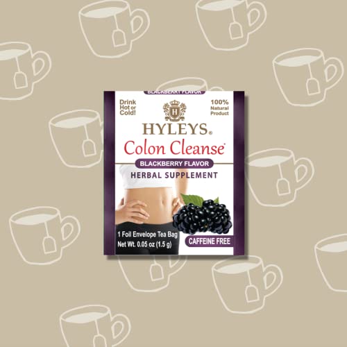 Hyleys Colon Cleanse Tea Blackberry Flavor - 50 Tea Bags (6 Pack - 300 Tea Bags Total)