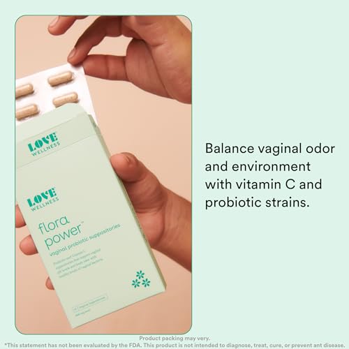 Love Wellness Vaginal Probiotic Suppositories, Flora Power | Fast-Acting