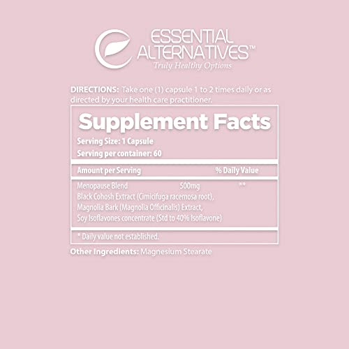Essential Alternatives Menopause Care Soy Isoflavones, Magnolia Bark, Black Cohosh Essential Alternatives