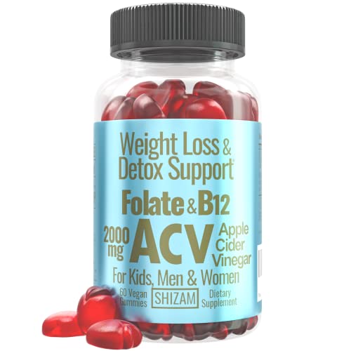Shizam Weight Loss Detox Gummies. for Kids & Women w/Beet Root & 2000mg ACV Apple 