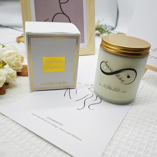 KKUUOO Valentine’s Day Scented Candle,Romantic Jar Candle Gift for Him Her,Valentine’s Day Gifts KKUUOO