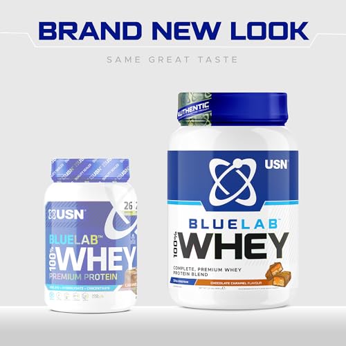 USN Blue Lab Whey Protein Powder: Chocolate Caramel - Whey Protein 2kg - Post-Workout USN