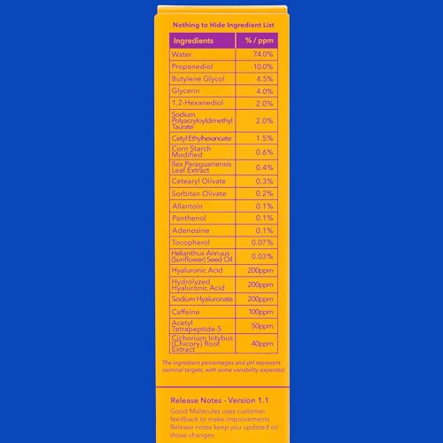 Good Molecules Yerba Mate Wake Up Eye Gel - Yerba Mate, Hyaluronic Acid Good Molecules